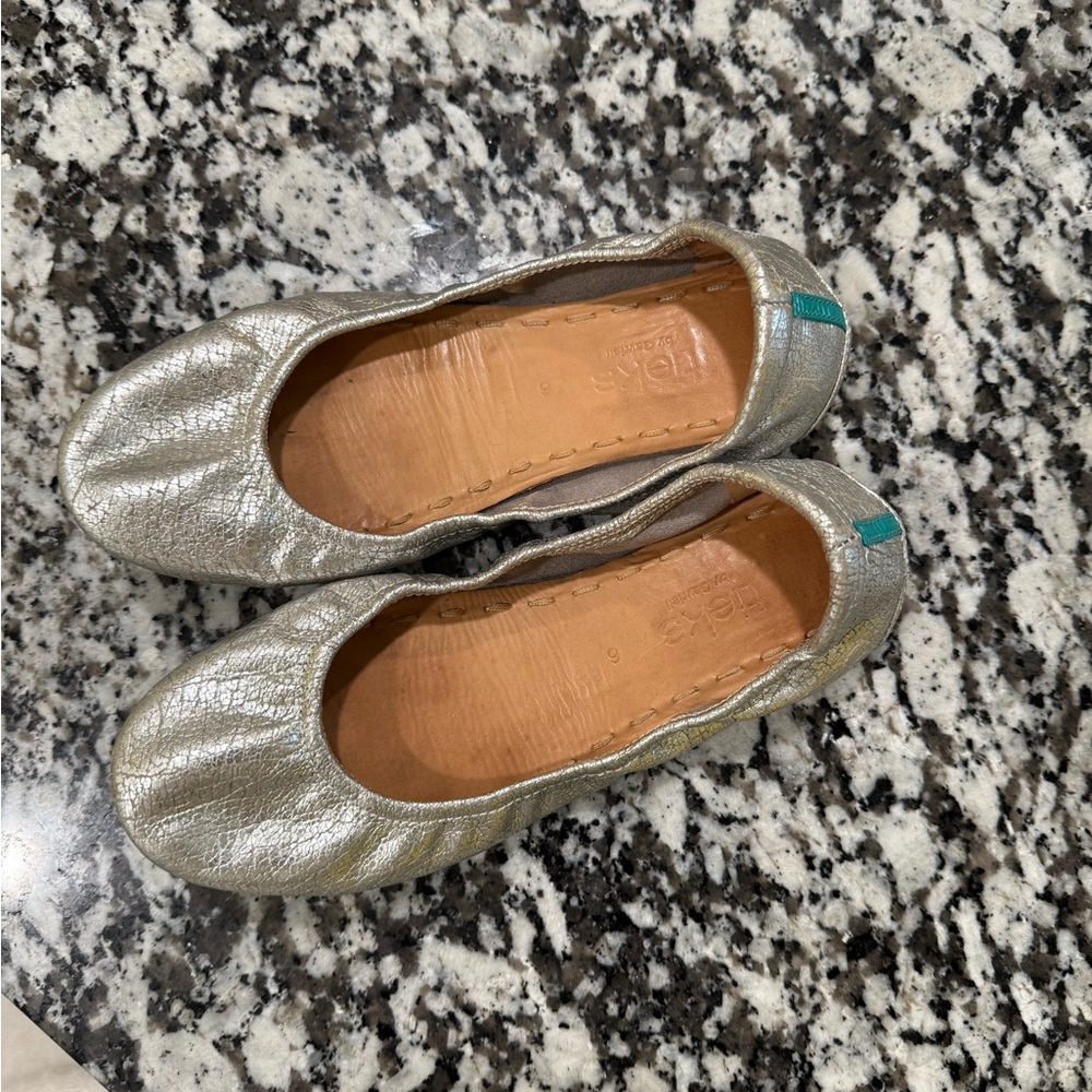 Tieks Metallic Silver Women's Flats